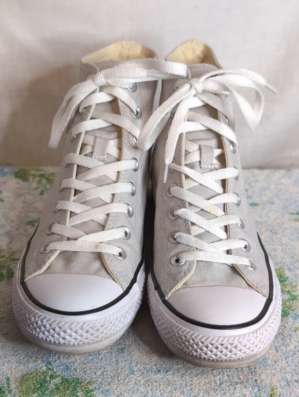 Silver Converse hi-top sneakers men's 8 - Picture 5 of 8